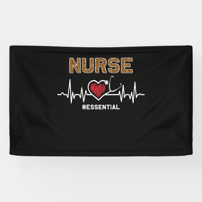 Nurse #Essential Stethoscope Heartbeat Hospital Banner (Horizontal)