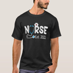 Nurse Est 2022 Rn Nursing School Graduation Gradua T-Shirt