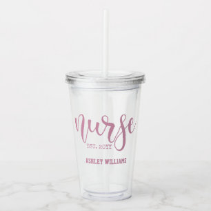 Nurse Est Custom Student Nurse RN graduation  Acrylic Tumbler