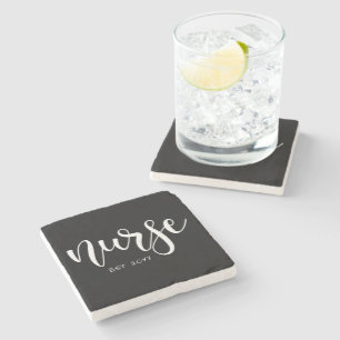 Nurse Est Custom Year Student Nurse RN graduation Stone Coaster