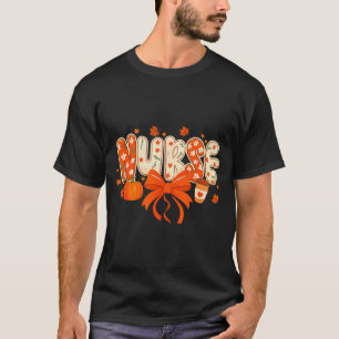 Nurse Fall Autumn Pumpkin Sce Coffee Thanksgiving T-Shirt