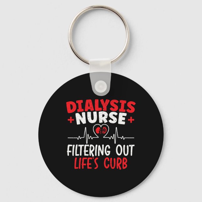Nurse Filtering Heartbeat  Key Ring (Front)