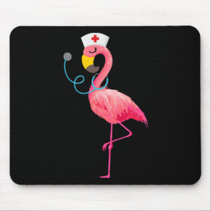 Nurse Flamingo - Funny Flamingo Lover Nursing Mouse Pad