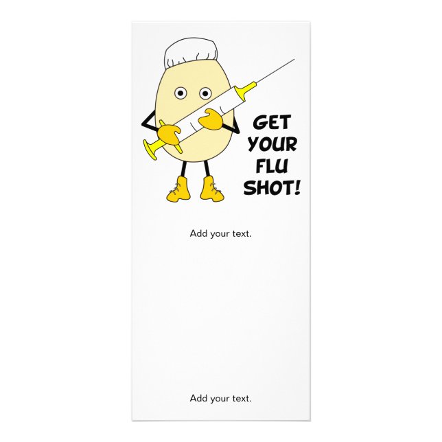 Nurse Flu Shot Egghead Rack Card (Front)