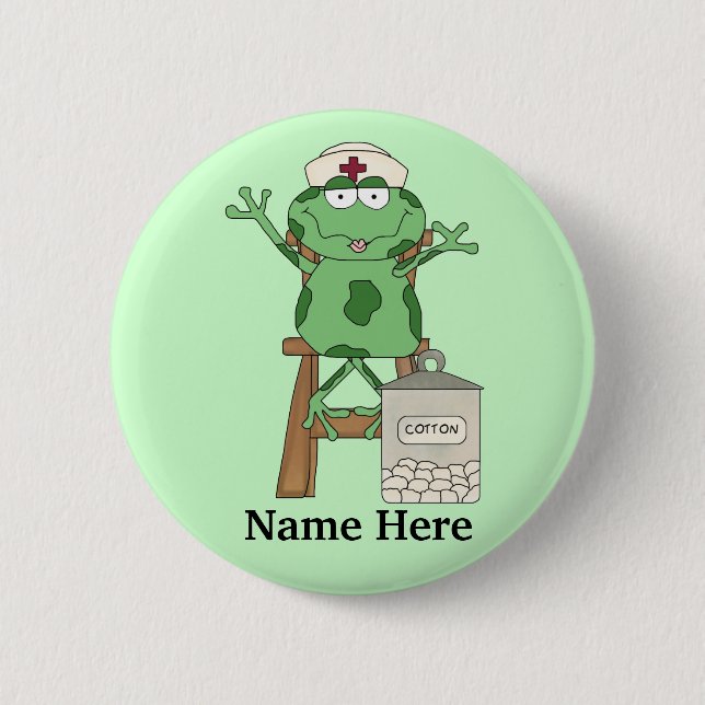 Nurse Frog Button (Front)