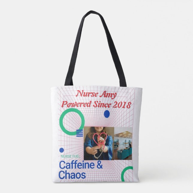 Nurse Fuel Tote Bag – Funny Caffeine & Chaos Nurse (Back)