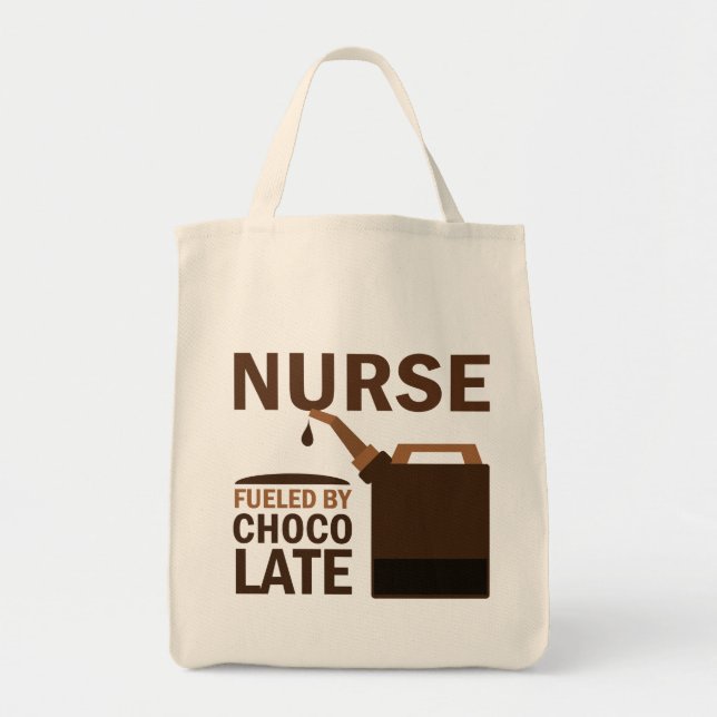 Nurse (Funny) Chocolate Tote Bag (Front)