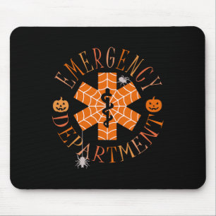 Nurse Funny Ghost Halloween Emergency Department E Mouse Pad