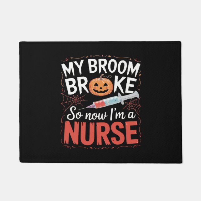 Nurse Funny Halloween Nursing Essential T-Shirt_1 Doormat (Front)