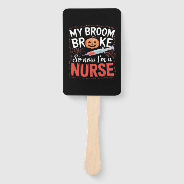 Nurse Funny Halloween Nursing Essential T-Shirt_1 Hand Fan (Front)