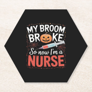 Nurse Funny Halloween Nursing Essential T-Shirt_1 Paper Coaster