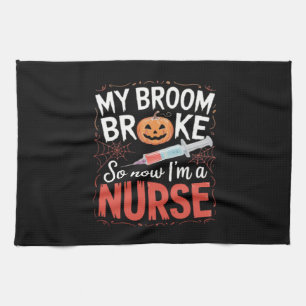 Nurse Funny Halloween Nursing Essential T-Shirt_1 Tea Towel