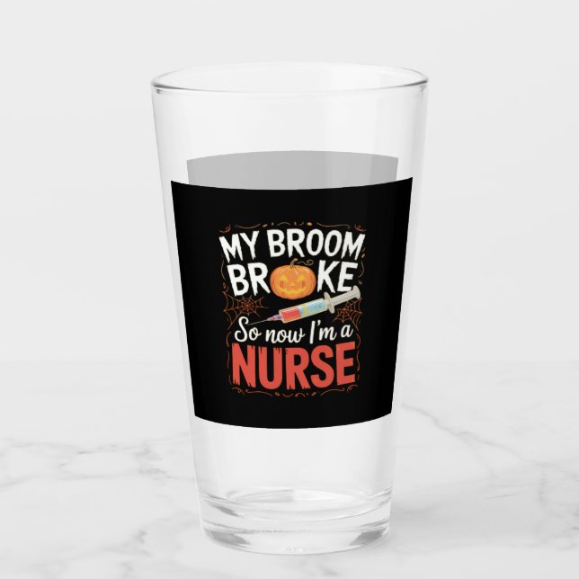 Nurse Funny Halloween Nursing Essential T-Shirt Glass (Front)