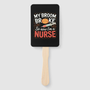 Nurse Funny Halloween Nursing Essential T-Shirt Hand Fan