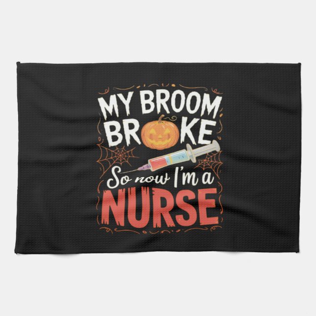 Nurse Funny Halloween Nursing Essential T-Shirt Tea Towel (Horizontal)