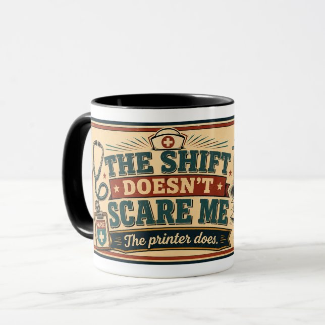 Nurse Funny Shift Survival Funny Gift Mug (Front Left)