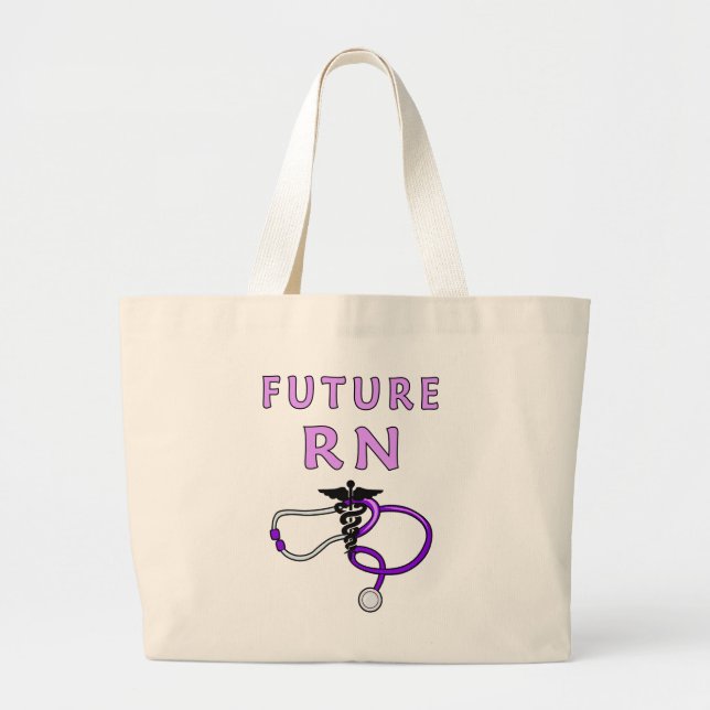 Nurse Future RN Large Tote Bag (Front)