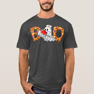 Nurse Ghost Boo Peek A Boo Halloween T-Shirt