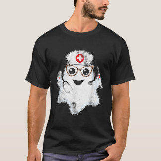 Nurse Ghost Scrub Top Halloween Costume For Nurses