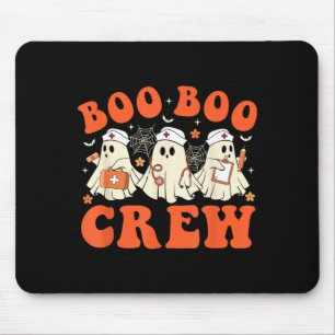 Nurse Ghost Scrub Top Nursing Halloween Costume Mouse Pad