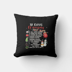 Nurse Gift 12 Days Of Nursing Cushion