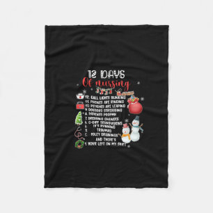 Nurse Gift 12 Days Of Nursing Fleece Blanket