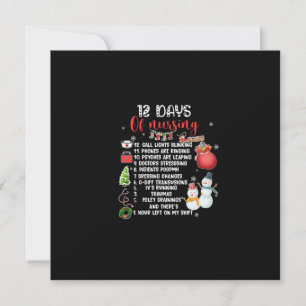 Nurse Gift 12 Days Of Nursing Holiday Card