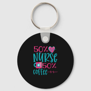 Nurse Gift   50 Nurse 50 Coffee Key Ring