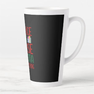 Nurse Gift Be Nice To Nurse Santa Latte Mug