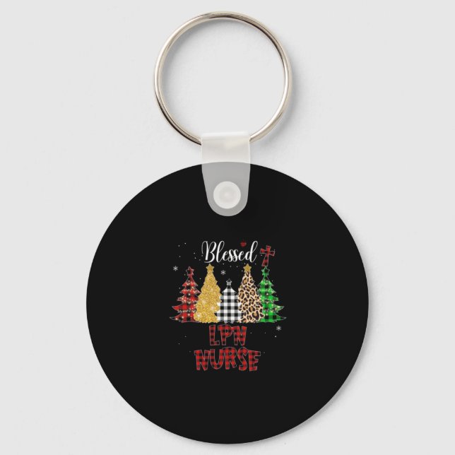 Nurse Gift | Blessed LPN Nurse Key Ring (Front)