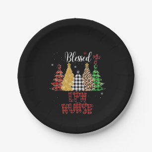 Nurse Gift Blessed LPN Nurse Paper Plate