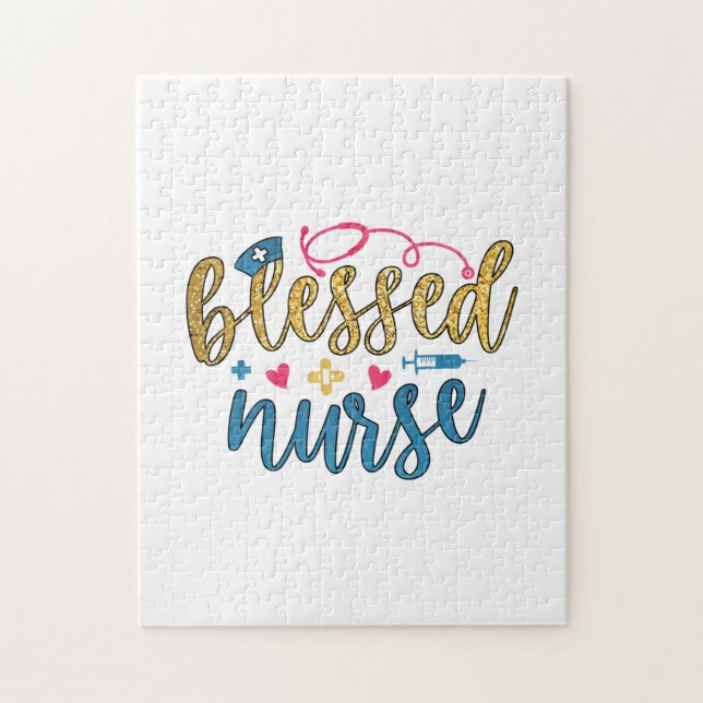 Nurse Gift | Blessed Nurse Jigsaw Puzzle (Vertical)