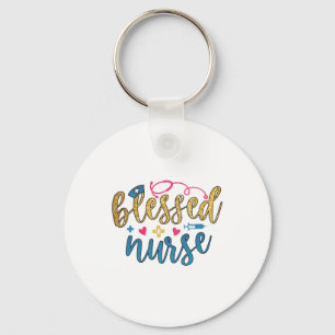 Nurse Gift Blessed Nurse Key Ring