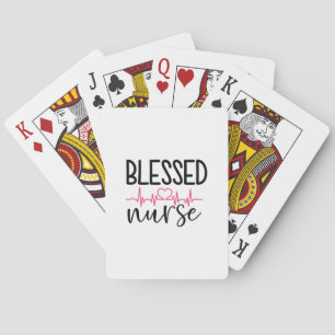 Nurse Gift Blessed Nurse Playing Cards