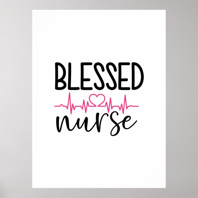 Nurse Gift Blessed Nurse Poster (Front)