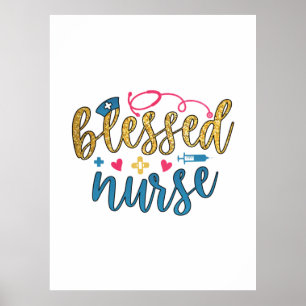 Nurse Gift   Blessed Nurse Poster