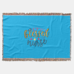 Nurse Gift Blessed Nurse Throw Blanket