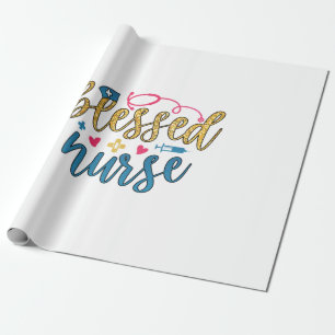 Nurse Gift   Blessed Nurse Wrapping Paper