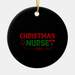 Nurse Gift Christmas Nurse Ceramic Ornament