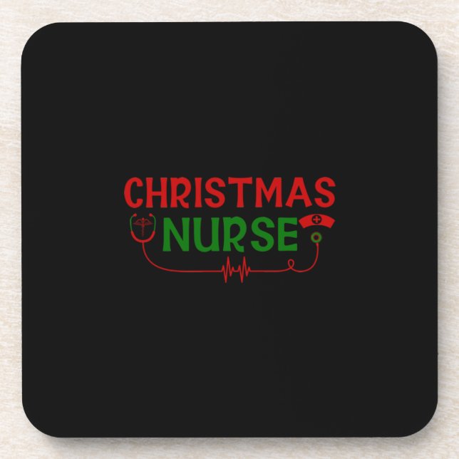 Nurse Gift | Christmas Nurse Coaster (Front)