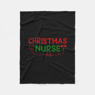 Nurse Gift Christmas Nurse Fleece Blanket