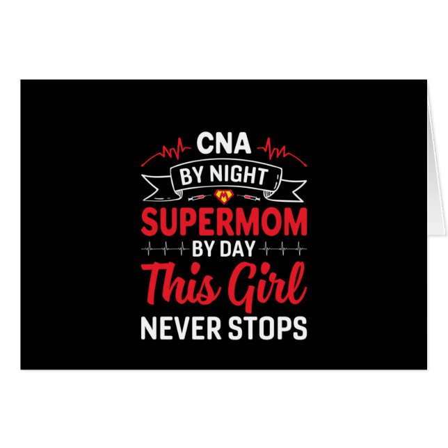 Nurse Gift CNA By Night Supermom (Front Horizontal)