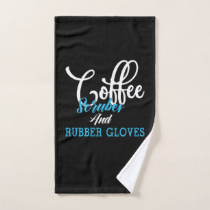 Nurse Gift   Coffee Scrubes And Rubber Gloves Hand Towel