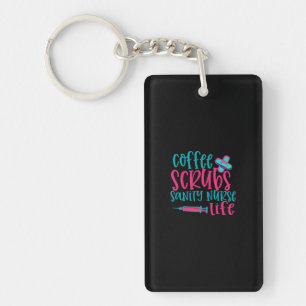 Nurse Gift Coffee Scrubs Sanity Nurse Life Key Ring