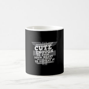 Nurse Gift Cute Enough To Stop Your Heart Coffee Mug