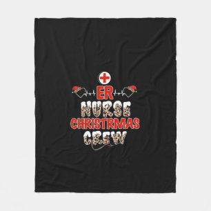 Nurse Gift Er Nurse Christmas Crew Fleece Blanket