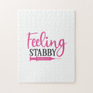 Nurse Gift Feeling Stabby Nurse Jigsaw Puzzle