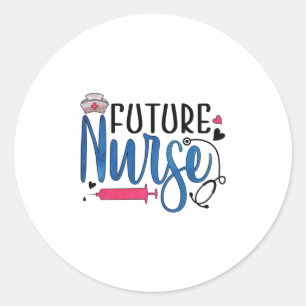 Nurse Gift Future Nurse Classic Round Sticker