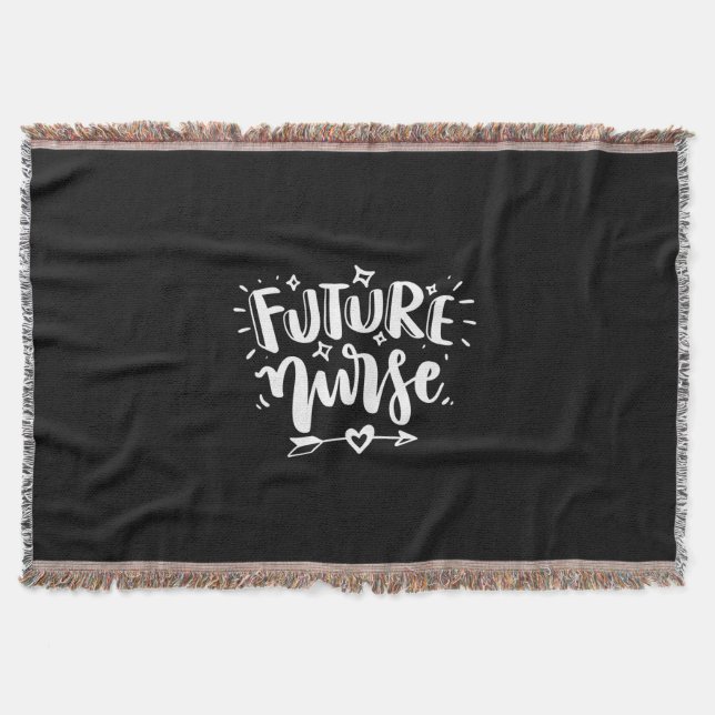 Nurse Gift Future Nurse Throw Blanket (Front)