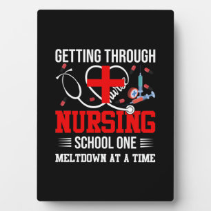 Nurse Gift Getting Through Nursing School One Plaque
